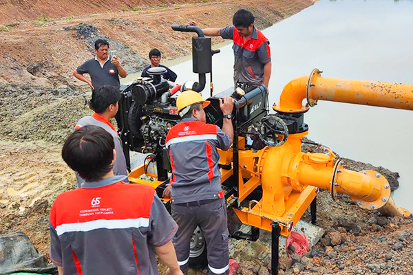 งานส่งมอบเครื่องสูบน้ำหอยโข่ง ยี่ห้อ KIRLOSKAR รุ่น DB200/26 