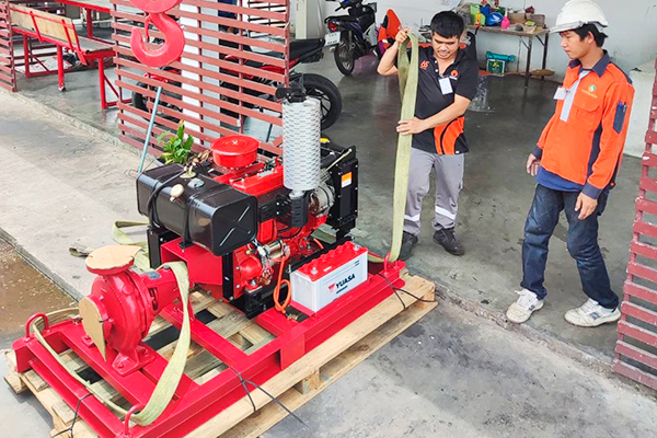 งานส่งมอบปั้มน้ำดับเพลิง YANSHAN ให้ลูกค้าใน จังหวัดมหาสารคาม