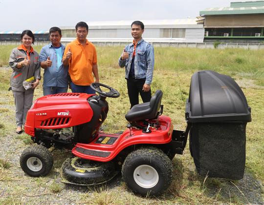 รีวิวรถตัดหญ้า และส่งมอบให้กับบริษัท ไทยฟางด้า จำกัด